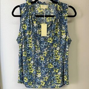 Melloday Women's Blue Floral Top